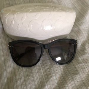 Coach Celia Sunglasses in Black with Gold Trim